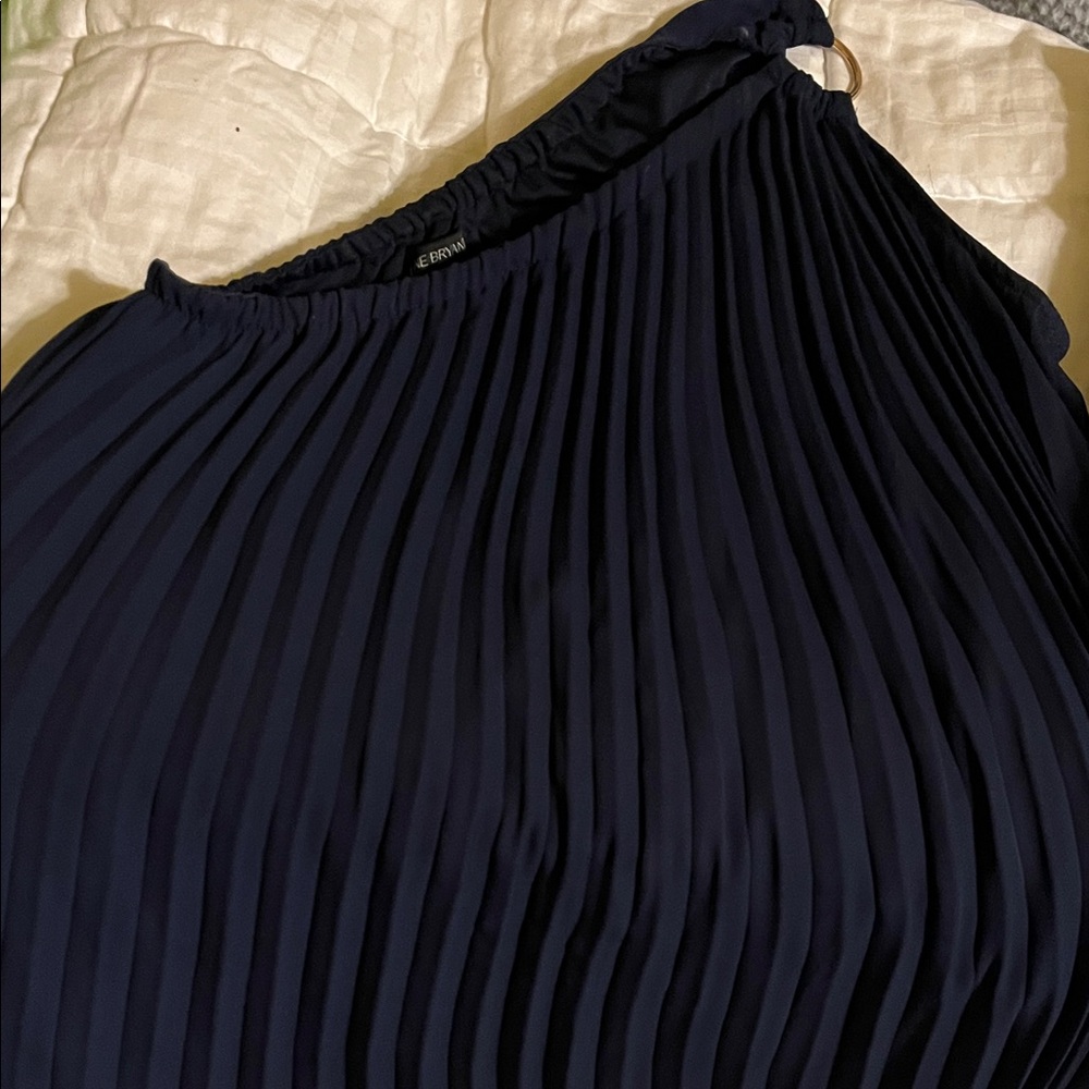 Lane Bryant Navy Pleated dress